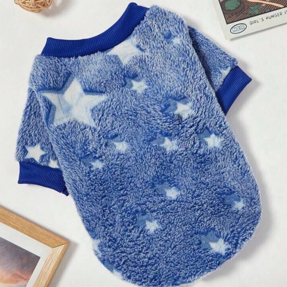 PETSIN Blue Star Small Dog Hoodie Sweater Small